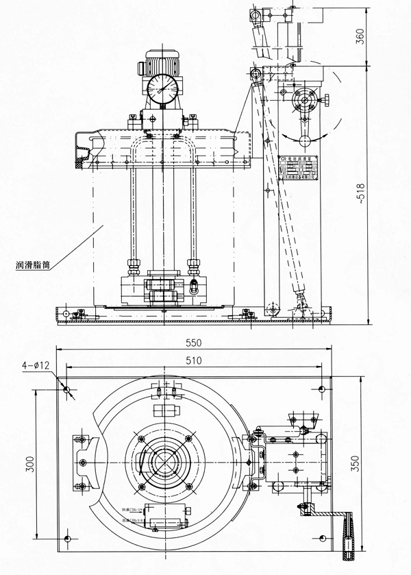 KSP8-S手搖升降架式單線電動(dòng)潤(rùn)滑泵  啟東中德潤(rùn)滑